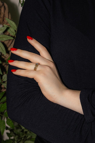 Bague 55 Bague solitaire en or jaune 18 carats avec diamant taille brillant 58 Facettes 4890728CN