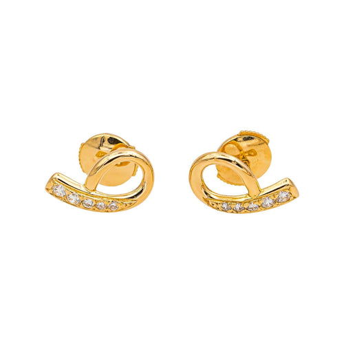Boucles d'oreilles Boucles d’oreilles puces en or jaune 18 carats et diamants 58 Facettes 4890808CN