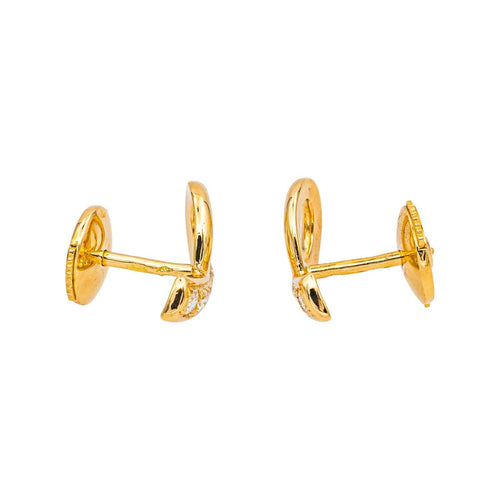 Boucles d'oreilles Boucles d’oreilles puces en or jaune 18 carats et diamants 58 Facettes 4890808CN