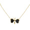 Collier Collier papillon en or jaune 18 carats serti d’onyx 58 Facettes 4891397CN