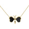 Collier Collier papillon en or jaune 18 carats serti d’onyx 58 Facettes 4891397CN