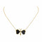 Collier Collier papillon en or jaune 18 carats serti d’onyx 58 Facettes 4891397CN