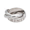 Bague 48 Cartier Trinity - Bague en or blanc 18 carats 58 Facettes 4897936RV
