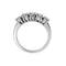 Bague 54 Bague rivière - Anneau 5 diamants en or blanc 18 kt 58 Facettes 49