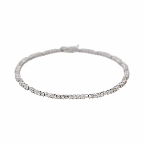Bracelet Bracelet tennis en or blanc 18 carats serti de diamants 58 Facettes 4901431CN