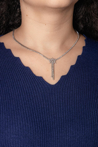 Collier Collier rivière en or blanc 18 carats serti de diamants 58 Facettes 4901432CN