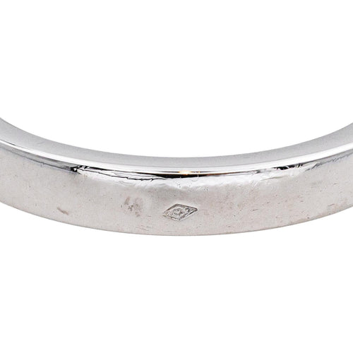 Bague 47 Bague demi-alliance en platine 950 sertie de diamants 58 Facettes 4913272CN