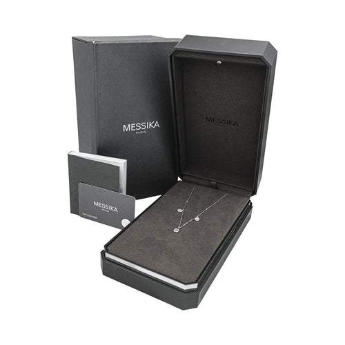 Collier Messika My Twin Trio - Collier en or blanc 18 carats et diamants 58 Facettes 4914822RV