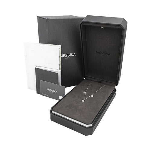 Collier Messika My Twin Trio - Collier en or blanc 18 carats et diamants 58 Facettes 4914822RV