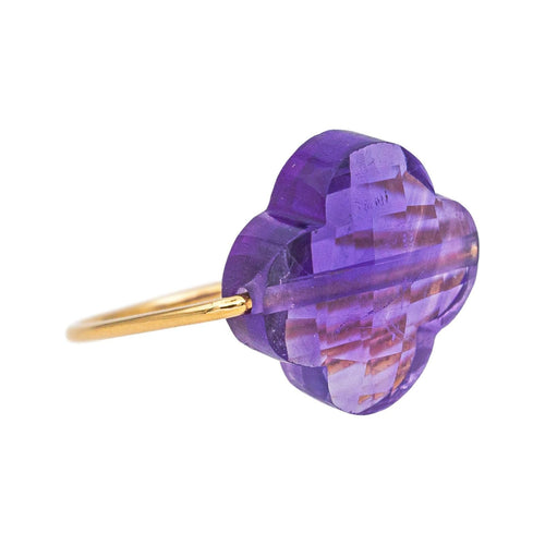 Bague 50 Morganne Bello Friandise - Bague en or jaune 18 carats avec améthyste 58 Facettes 4915168RV