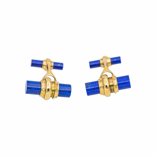 Boutons de manchette Piaget - Boutons de manchette en or jaune et lapis-lazuli 58 Facettes 4928716CN