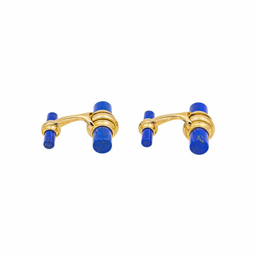 Boutons de manchette Piaget - Boutons de manchette en or jaune et lapis-lazuli 58 Facettes 4928716CN