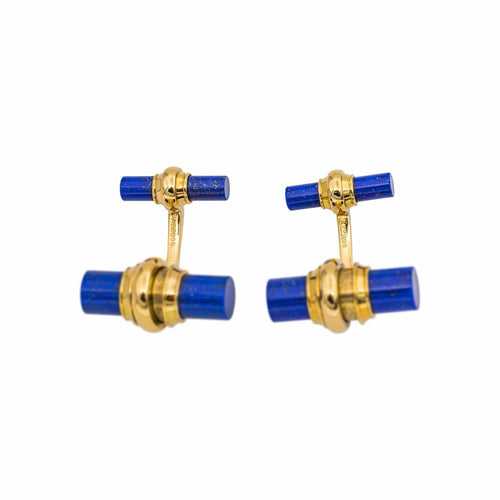 Boutons de manchette Piaget - Boutons de manchette en or jaune et lapis-lazuli 58 Facettes 4928716CN