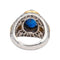 Bague 49 Bague en or blanc et jaune 18 carats avec saphirs et diamants 58 Facettes 4931993CN