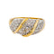 Bague 53 Bague en or jaune et blanc 18 carats pavée de diamants 58 Facettes 4931998CN