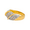 Bague 53 Bague en or jaune et blanc 18 carats pavée de diamants 58 Facettes 4931998CN