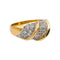 Bague 53 Bague en or jaune et blanc 18 carats pavée de diamants 58 Facettes 4931998CN