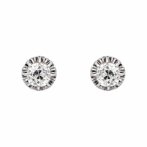 Boucles d'oreilles Boucles d’oreilles puces en or blanc 18 carats et diamants 58 Facettes 4936104CN