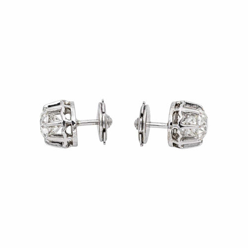 Boucles d'oreilles Boucles d’oreilles puces en or blanc 18 carats et diamants 58 Facettes 4936104CN