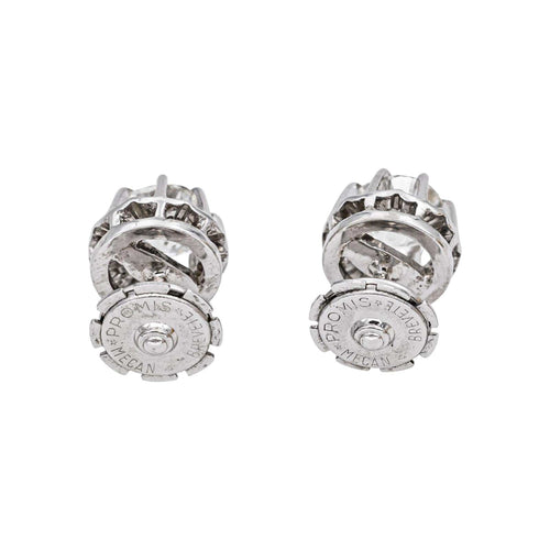 Boucles d'oreilles Boucles d’oreilles puces en or blanc 18 carats et diamants 58 Facettes 4936104CN