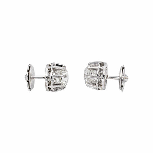 Boucles d'oreilles Boucles d’oreilles puces en or blanc 18 carats et diamants 58 Facettes 4936104CN