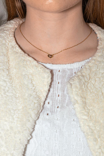 Collier Cartier - Collier cœur en or jaune avec saphir rose 58 Facettes 4944052RV