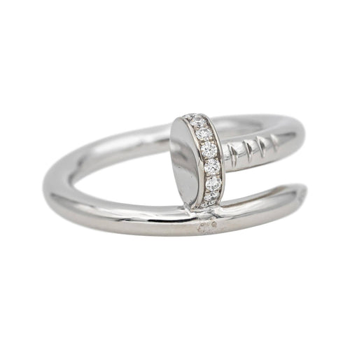 Bague 52 Cartier Juste un Clou - Bague en or blanc 18 carats et diamants 58 Facettes 4944090RV