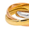 Bague 53 Cartier Trinity - Bague en or rose, jaune et blanc 18 carats 58 Facettes 4952743RV