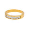 Bague 53 Bague demi-alliance sertie de diamants en or jaune 18 carats 58 Facettes 4960099CN