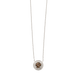 Collier Collier pendentif or blanc tourmaline polychrome diamants en halo 58 Facettes