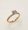 Bague 51 Bague Sur-Mesure Solitaire 1ct Pavé Diamants Or Rose 58 Facettes