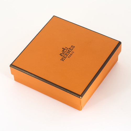 Hermès - Chaîne d'ancre - Colgante redondo en plata y cordón de algodón negro 