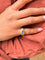 Bague 46 Chevalière - Bague jonc en or jaune saphir de Ceylan 58 Facettes gym