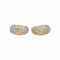 Boucles d'oreilles Boucles d'oreilles en or jaune et or blanc 18 carats, diamants 58 Facettes 5004223CN