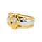 Bague 46 Bague en or jaune et or blanc 18 carats sertie d’un diamant 58 Facettes 5018764RV