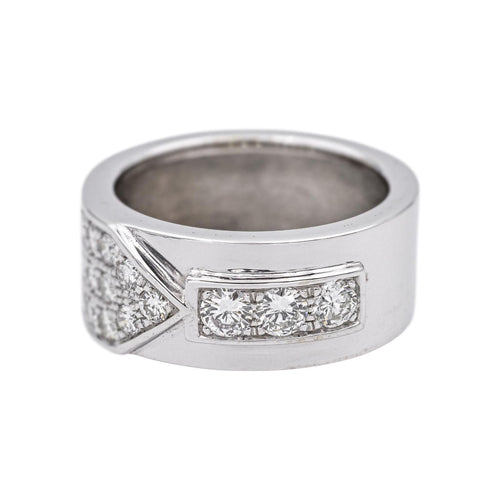 Bague 58 Bague en or blanc 18 carats sertie de diamants 0,93 ct 58 Facettes 5084867CN