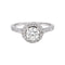 Bague 53 Bague solitaire en or blanc 18 carats et diamants 58 Facettes 5088247RV