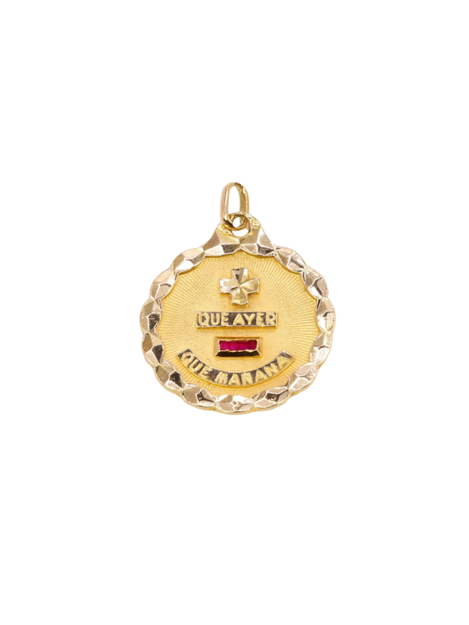 AUGIS - Spanish love medal in yellow gold and ruby