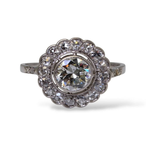 Bague 51 Bague années 1920 en platine et diamants 58 Facettes