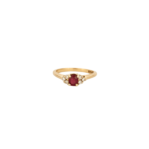 Bague 52 Bague solitaire rubis diamants 58 Facettes LP562