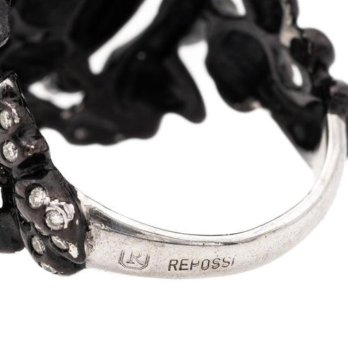 Bague 51 Repossi Nérée - Bague en or noir 18 carats et diamants 58 Facettes 577670GD