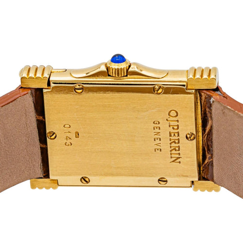 Montre O.J. Perrin - Montre en or jaune 18 carats et saphir 58 Facettes 577678GD