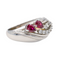 Bague 51 Bague en platine et or blanc 18 carats rubis et diamants 58 Facettes 578014CD