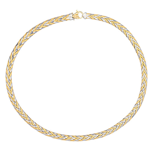 Collier Collier bicolore en or jaune et or blanc 18 carats 58 Facettes 578158CD