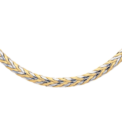 Collier Collier bicolore en or jaune et or blanc 18 carats 58 Facettes 578158CD