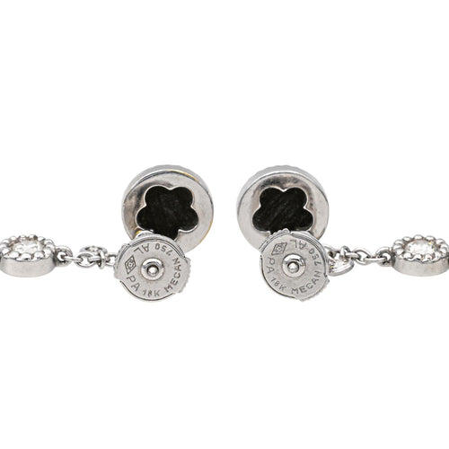 Boucles d'oreilles Susie Otero - Boucles d’oreilles pendantes en or blanc, diamants et onyx 58 Facettes 578248CD