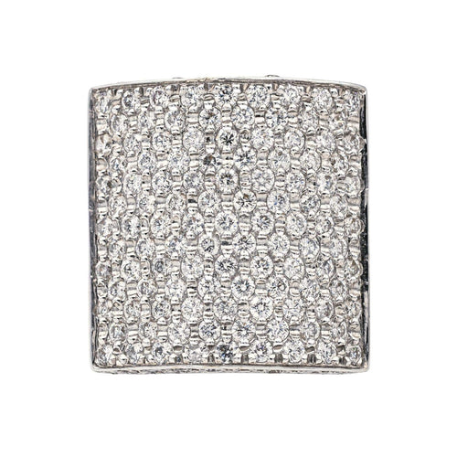 Bague 56 Bague pavée de diamants en or blanc 18 carats 58 Facettes 578262CD