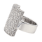 Bague 56 Bague pavée de diamants en or blanc 18 carats 58 Facettes 578262CD