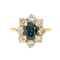 Bague 55 Bague en or jaune 18 carats avec saphir et diamants 58 Facettes 578410CD