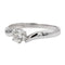 Bague 56 Bague solitaire en or blanc 18 carats avec diamant 58 Facettes 578416CD